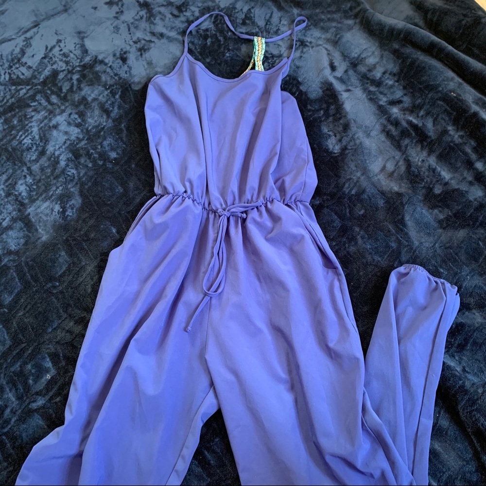 Navy blue jumpsuit with pockets small soft